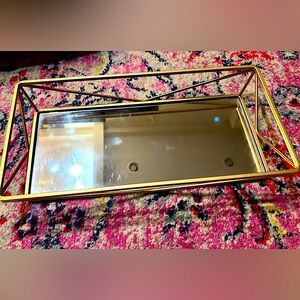 Gold Rectangular Mirror Tray - NWT, 12*6”